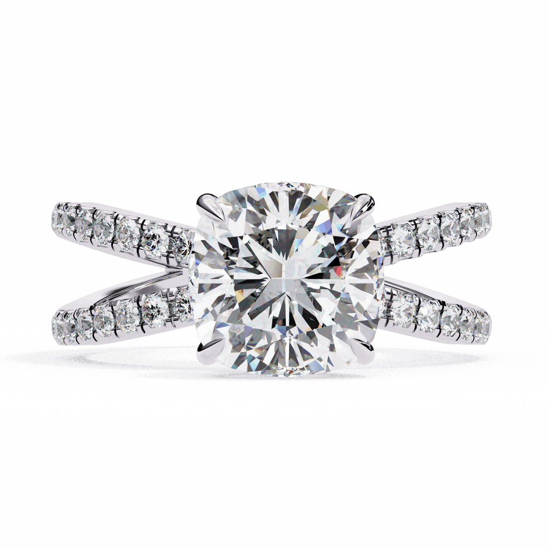 3 Carat Cushion Endless Promise Solitaire Ring in Moissanite | House of Estara