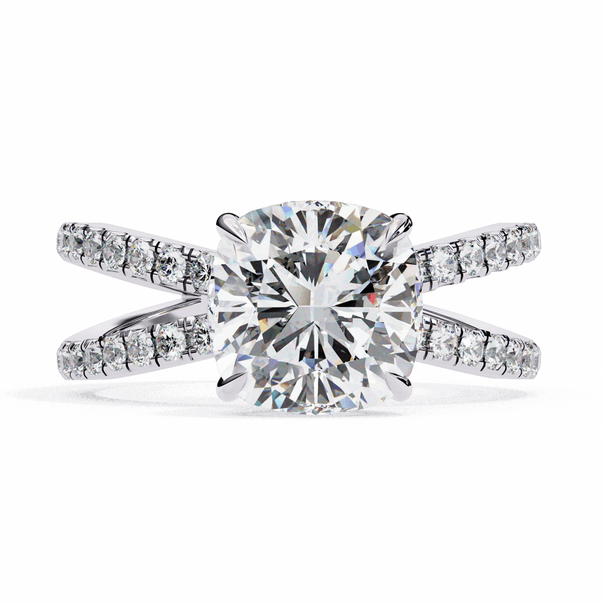 3 Carat Cushion Endless Promise Solitaire Ring in Moissanite | House of Estara