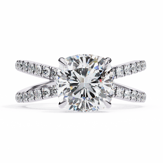 3 Carat Cushion Endless Promise Solitaire Ring in Moissanite | House of Estara