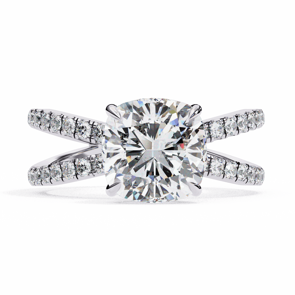 Endless Promise Cushion Split Shank Pavé