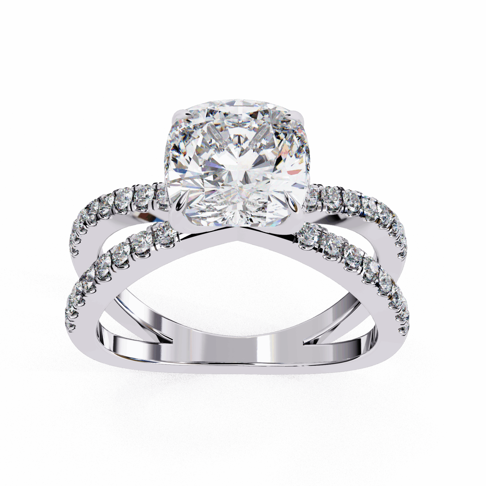 3 Carat Cushion Endless Promise Solitaire Ring in Moissanite | House of Estara