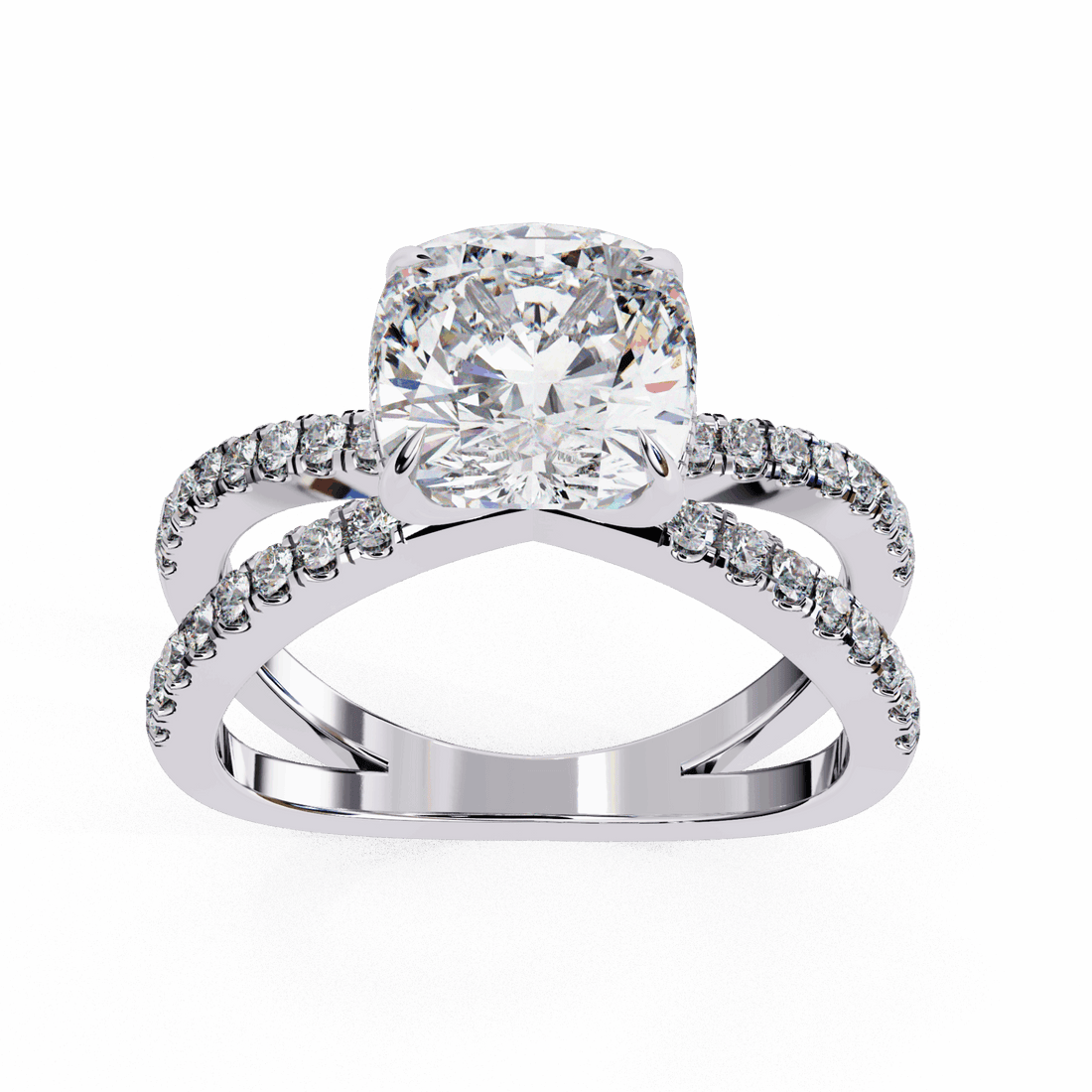 3 Carat Cushion Endless Promise Solitaire Ring in Moissanite | House of Estara