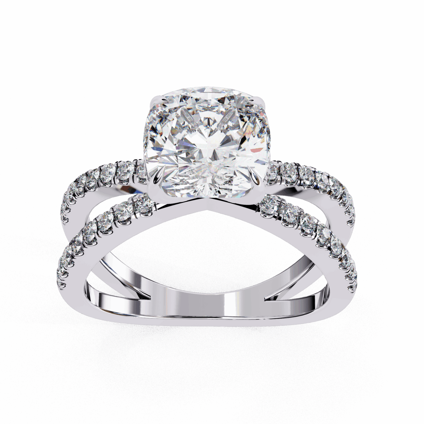 3 Carat Cushion Endless Promise Solitaire Ring in Moissanite | House of Estara