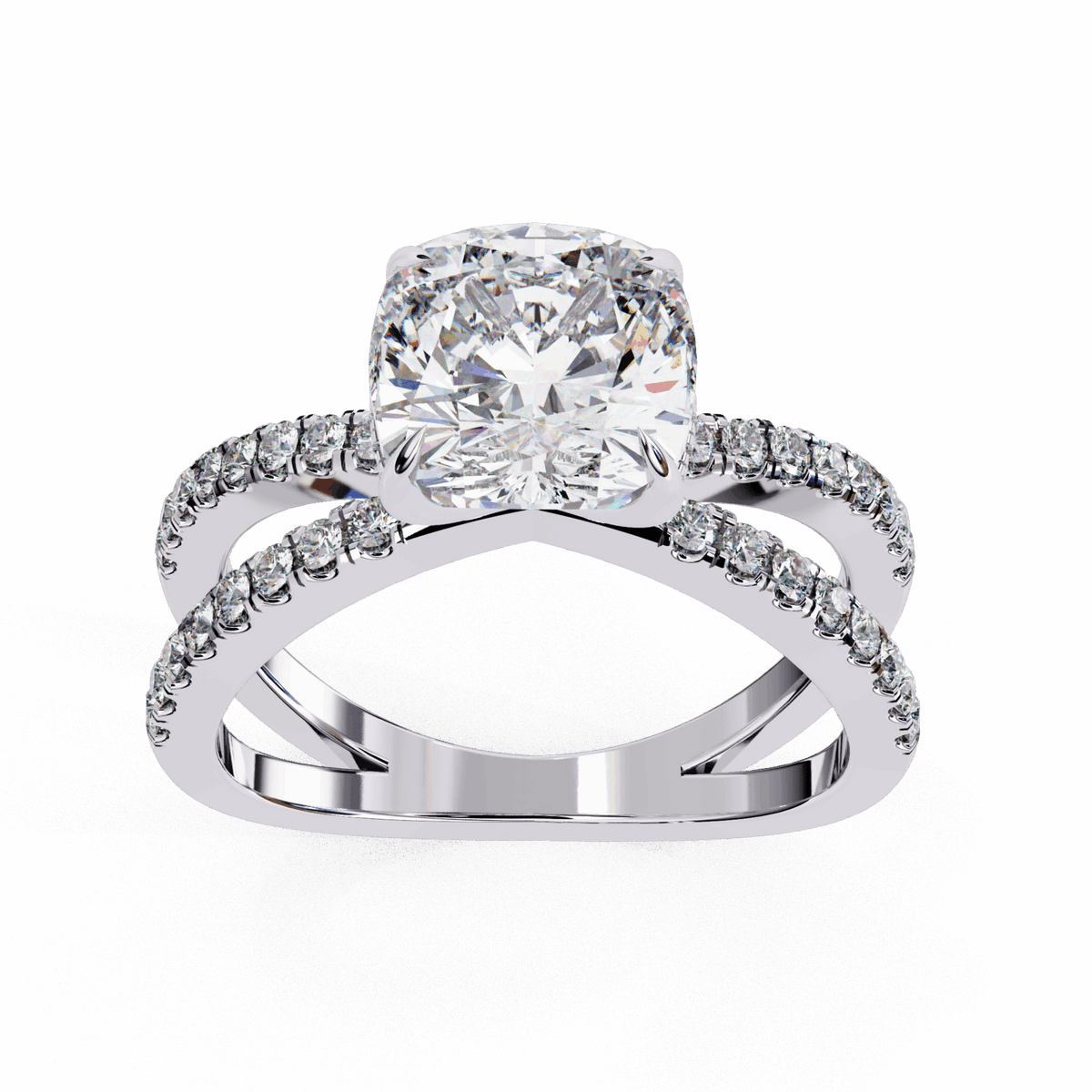 3 Carat Cushion Endless Promise Solitaire Ring in Moissanite | House of Estara