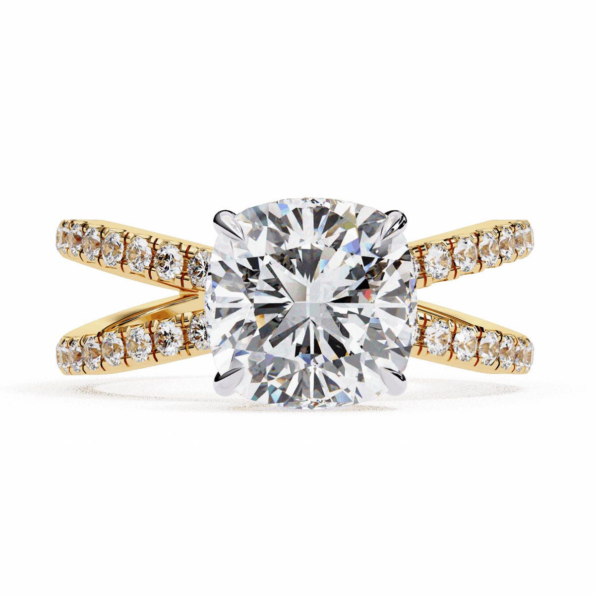 3 Carat Cushion Endless Promise Solitaire Ring in Moissanite | House of Estara