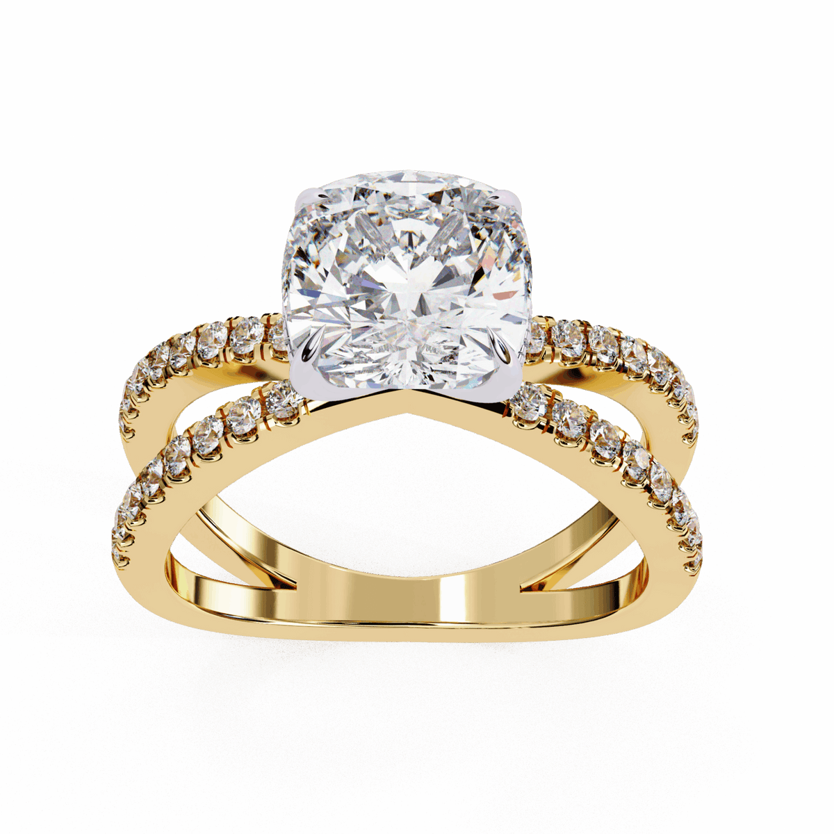 3 Carat Cushion Endless Promise Solitaire Ring in Moissanite | House of Estara