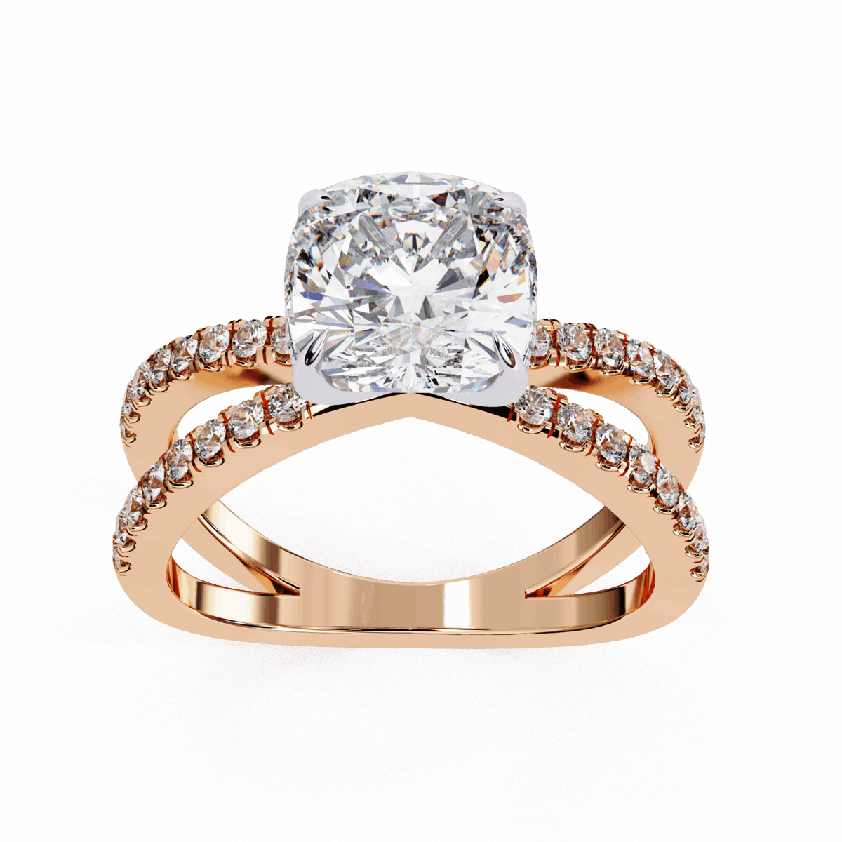 3 Carat Cushion Endless Promise Solitaire Ring in Moissanite | House of Estara