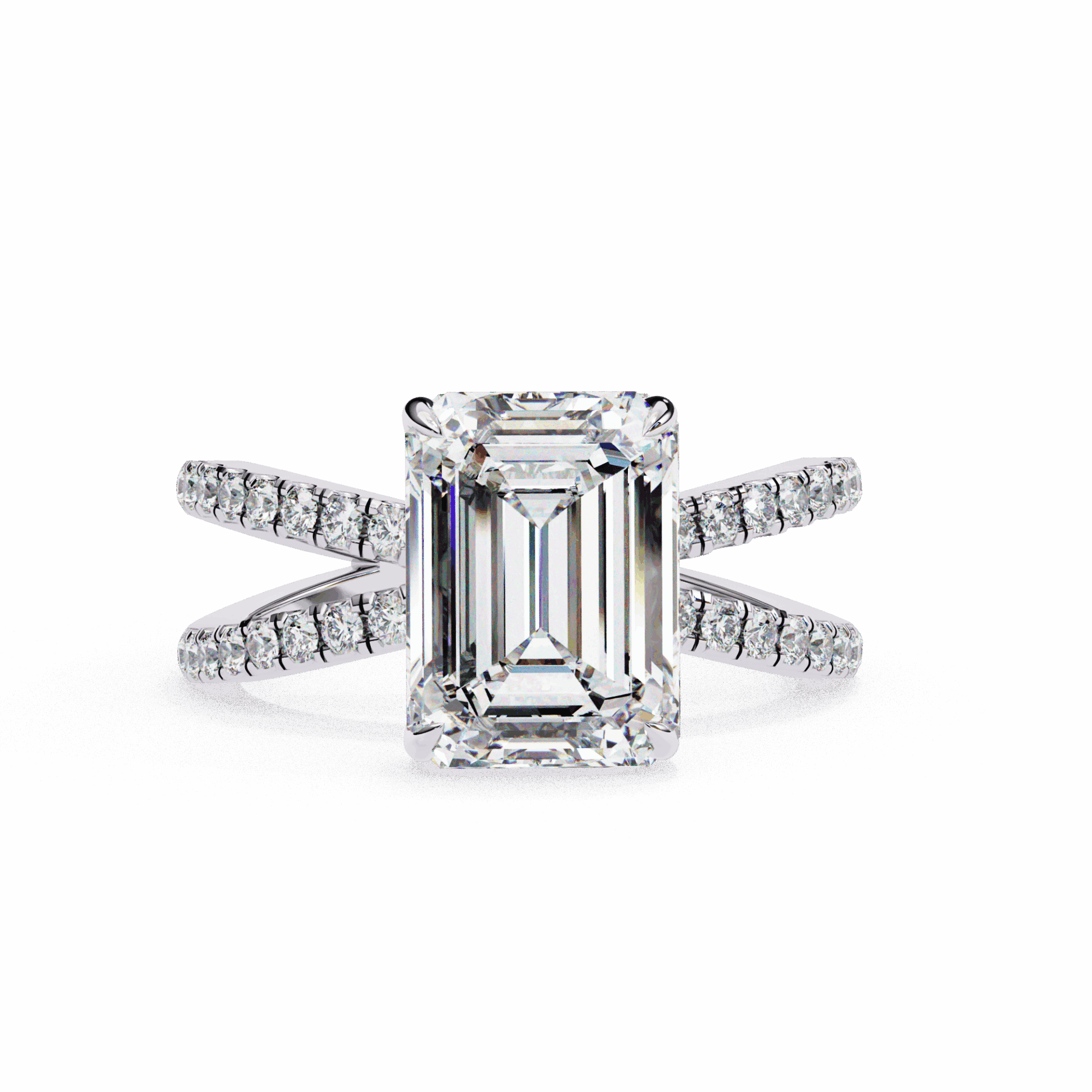 3 Carat Emerald Endless Promise Solitaire Ring in Moissanite | House of Estara