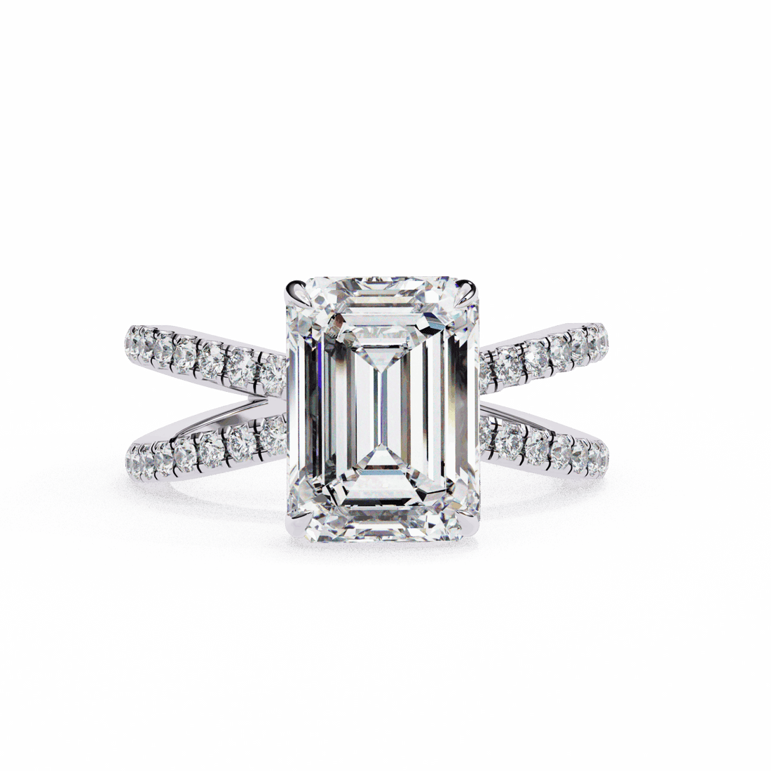 3 Carat Emerald Endless Promise Solitaire Ring in Moissanite | House of Estara