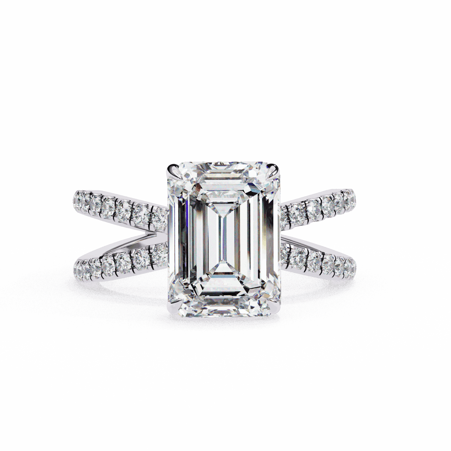 3 Carat Emerald Endless Promise Solitaire Ring in Moissanite | House of Estara