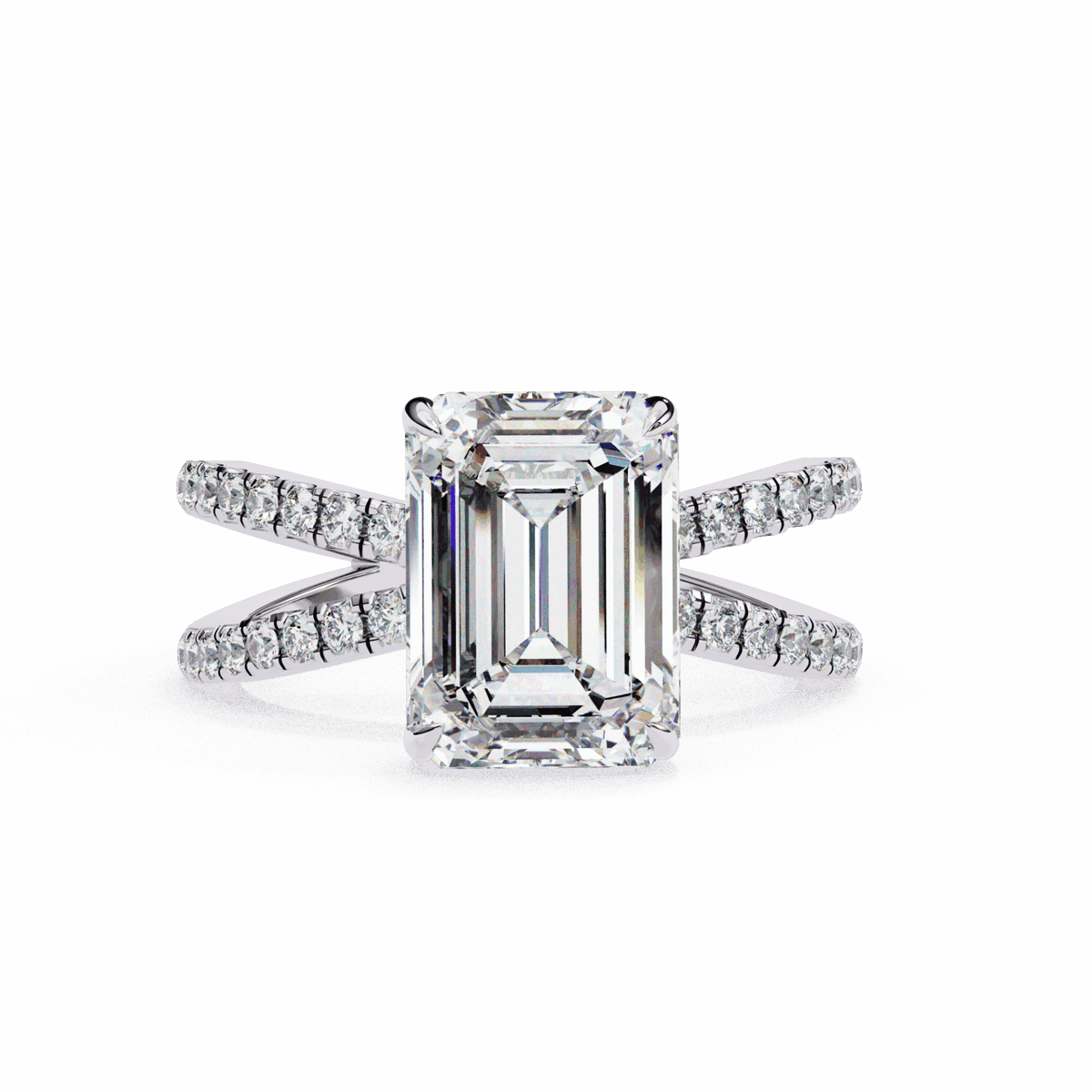 3 Carat Emerald Endless Promise Solitaire Ring in Moissanite | House of Estara