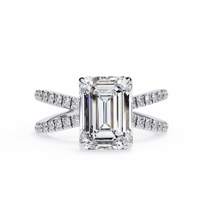 3 Carat Emerald Endless Promise Solitaire Ring in Moissanite | House of Estara