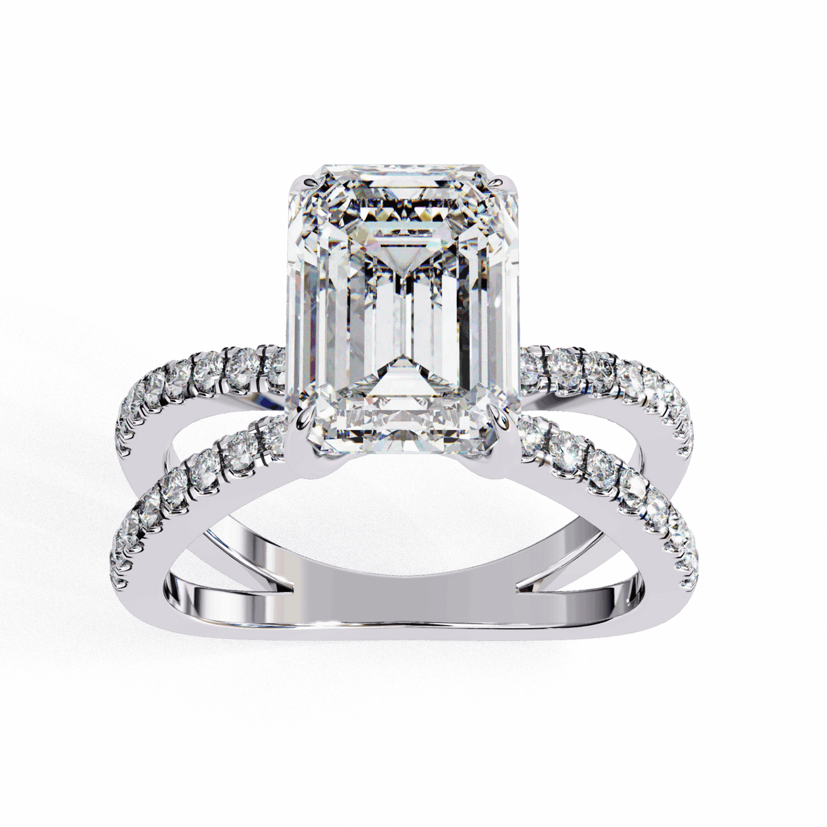 3 Carat Emerald Endless Promise Solitaire Ring in Moissanite | House of Estara