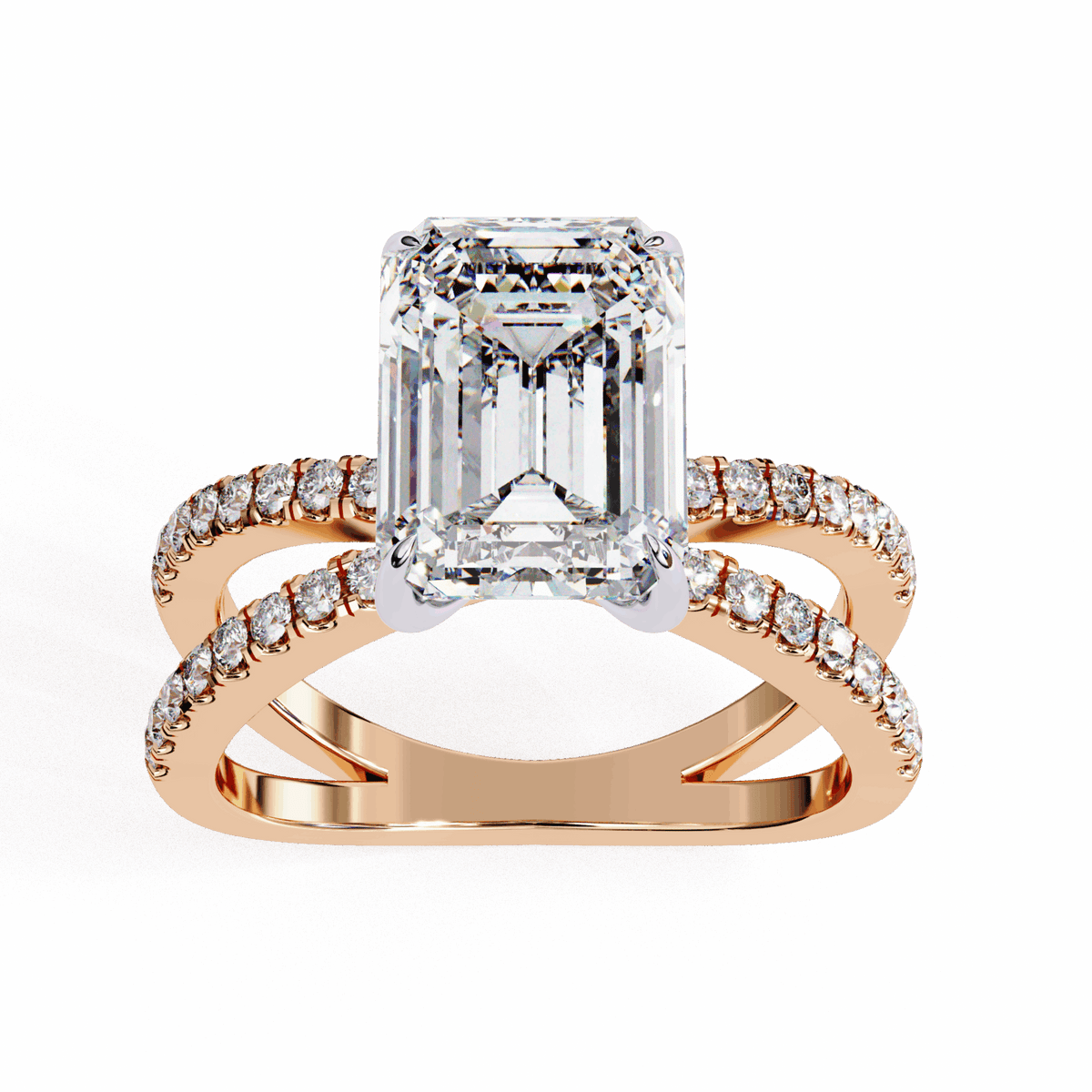 3 Carat Emerald Endless Promise Solitaire Ring in Moissanite | House of Estara