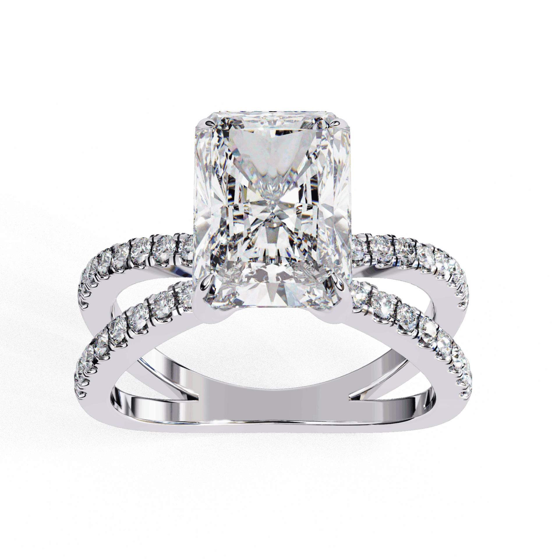 2.75 Carat Radiant Endless Promise Solitaire Ring in Moissanite | House of Estara