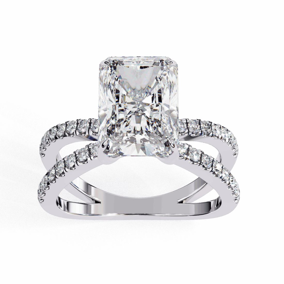 2.75 Carat Radiant Endless Promise Solitaire Ring in Moissanite | House of Estara