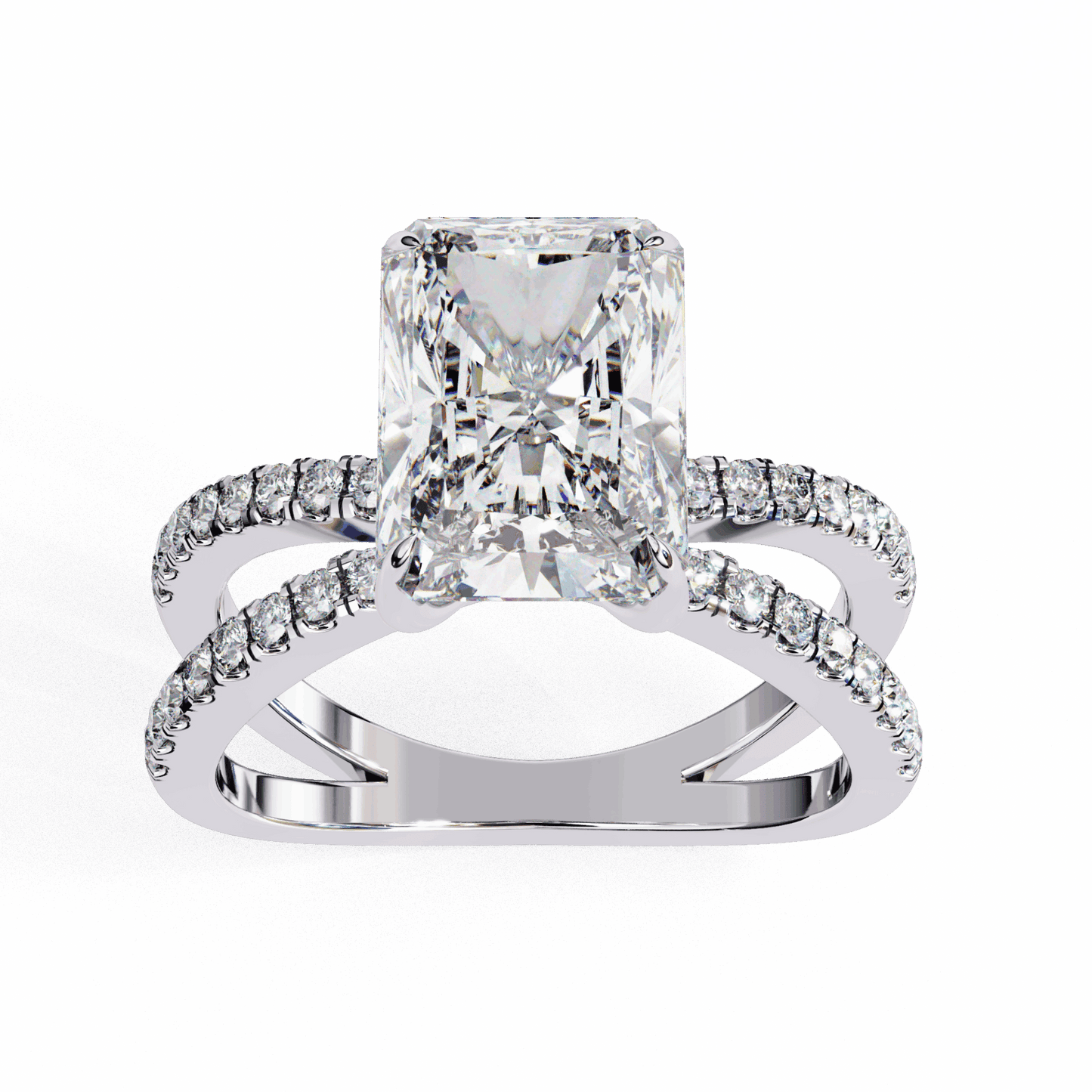 2.75 Carat Radiant Endless Promise Solitaire Ring in Moissanite | House of Estara