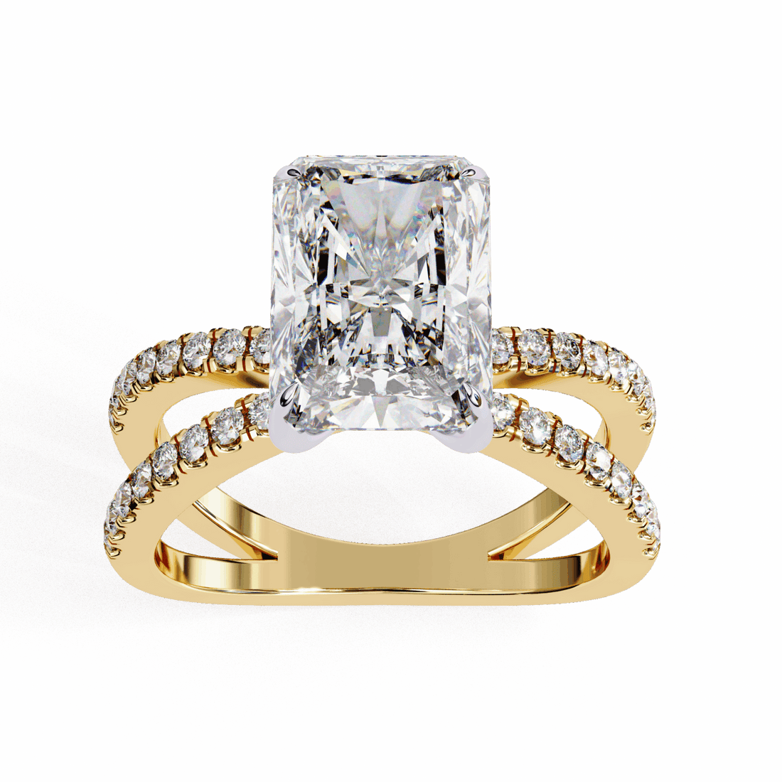 2.75 Carat Radiant Endless Promise Solitaire Ring in Moissanite | House of Estara