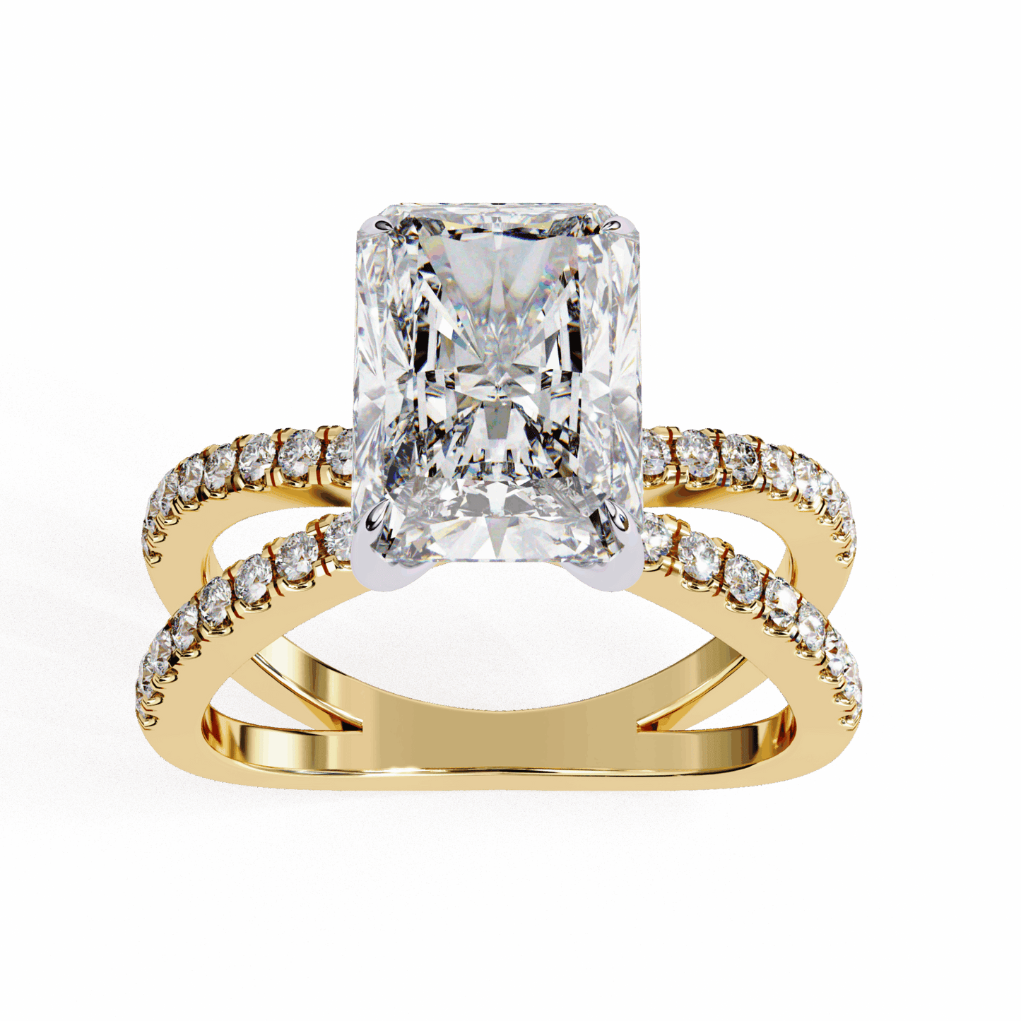 2.75 Carat Radiant Endless Promise Solitaire Ring in Moissanite | House of Estara