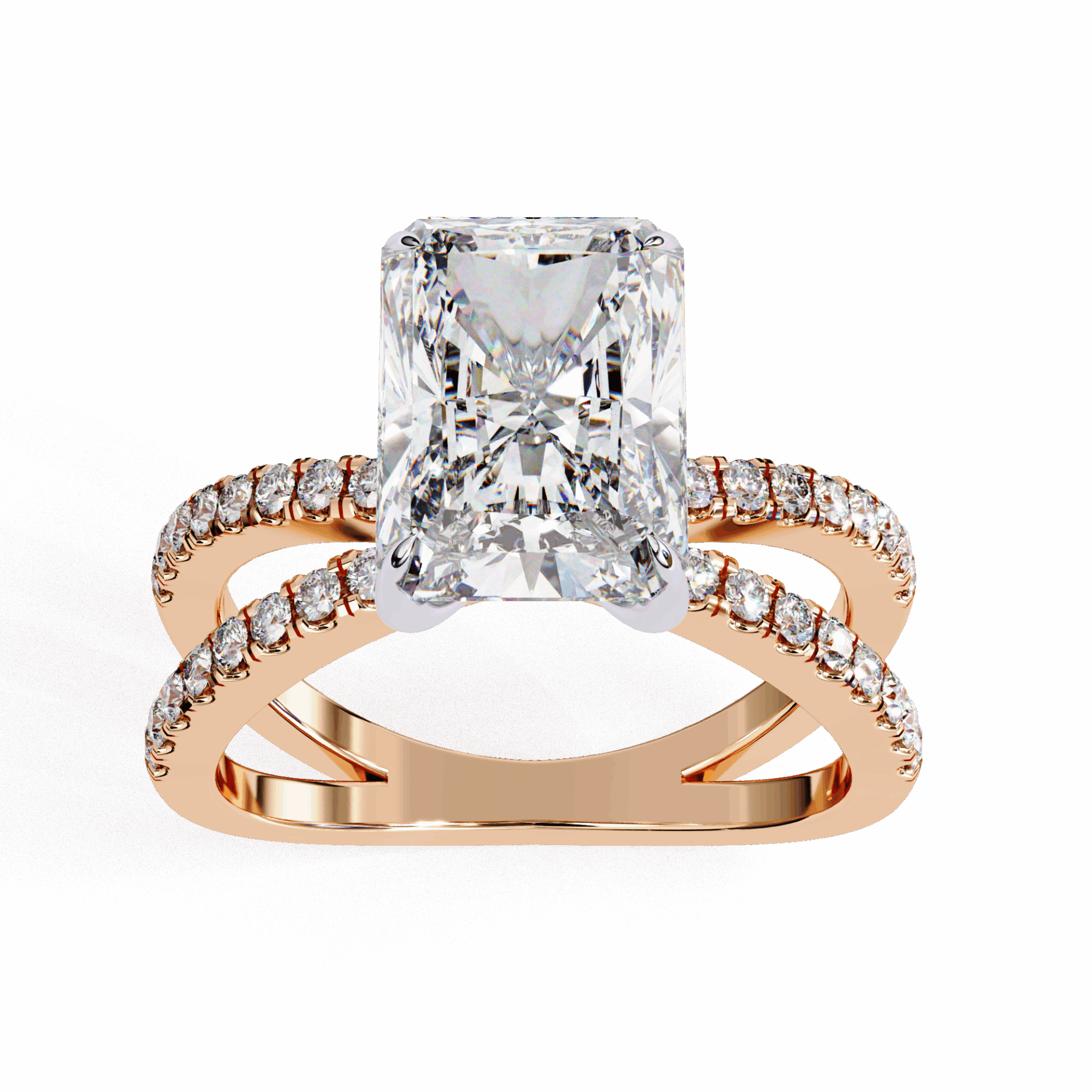 2.75 Carat Radiant Endless Promise Solitaire Ring in Moissanite | House of Estara