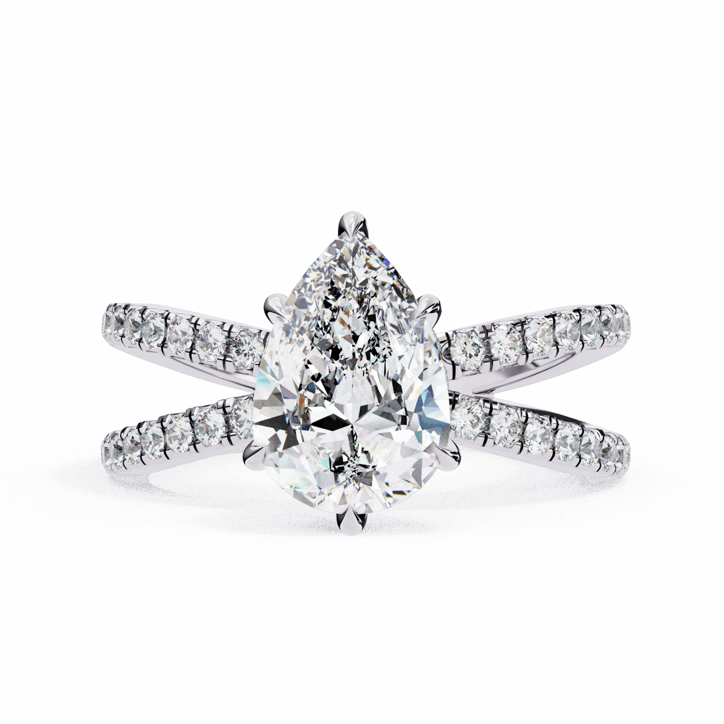1.75 Carat Pear Endless Promise Solitaire Ring in Moissanite | House of Estara