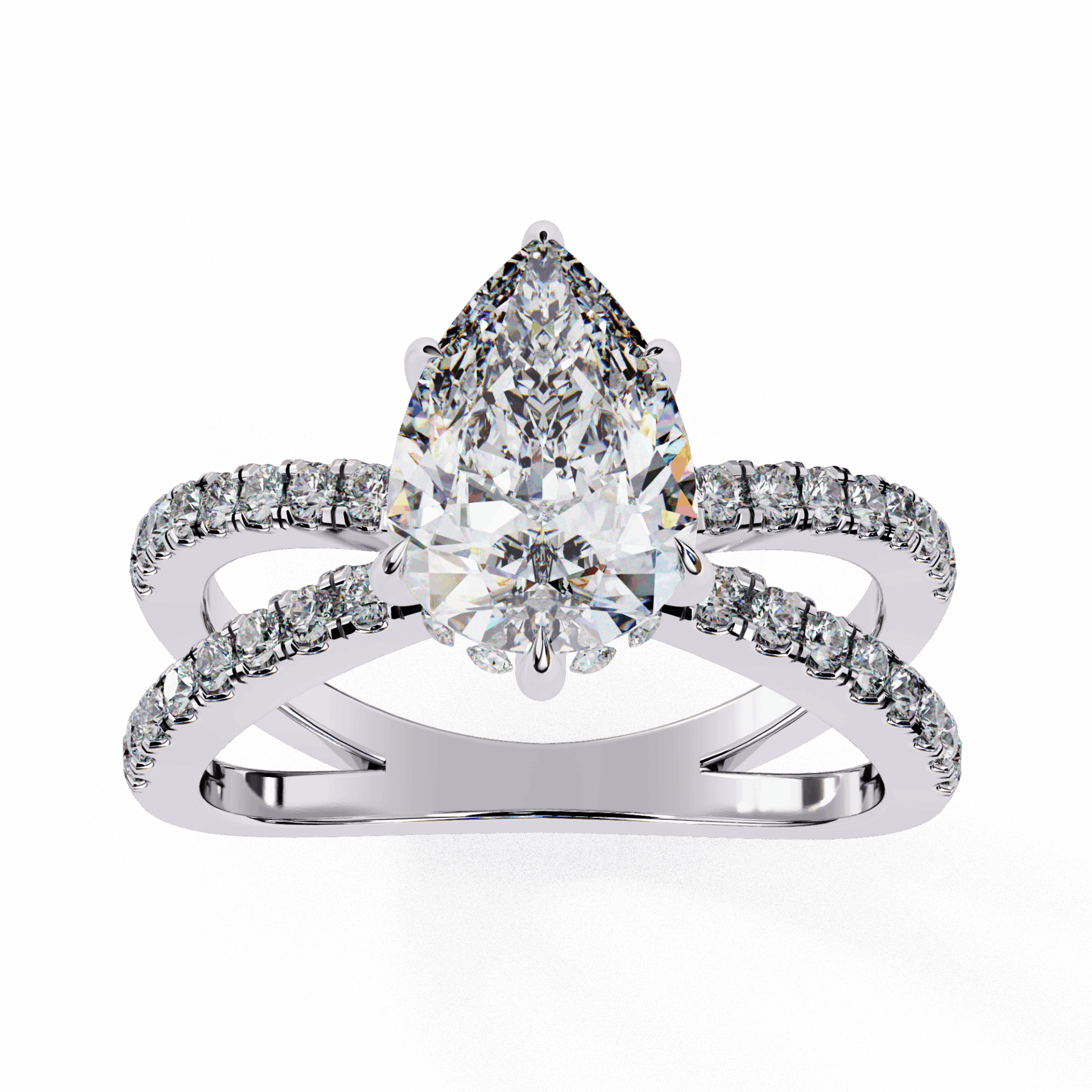 1.75 Carat Pear Endless Promise Solitaire Ring in Moissanite | House of Estara