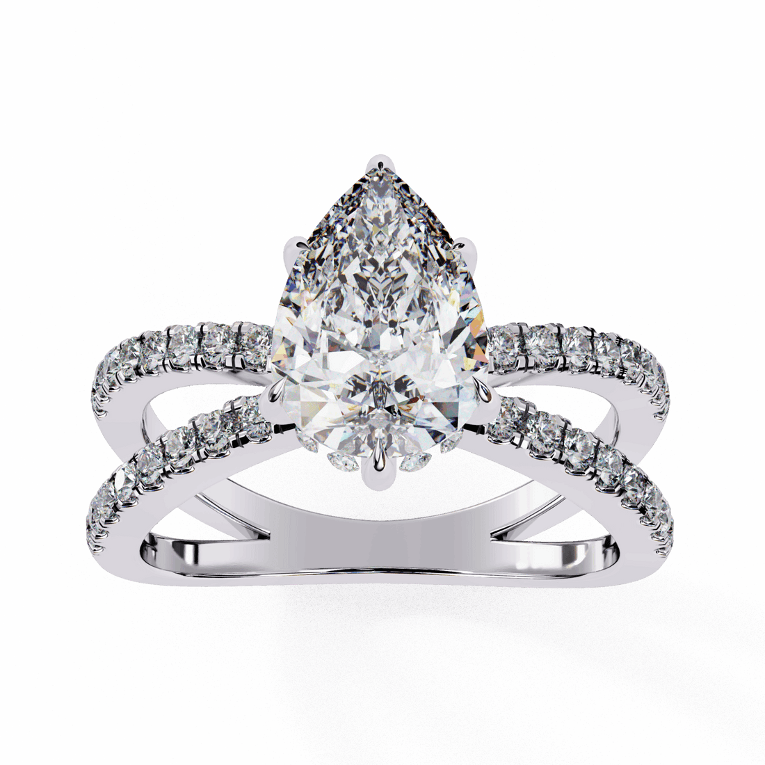1.75 Carat Pear Endless Promise Solitaire Ring in Moissanite | House of Estara