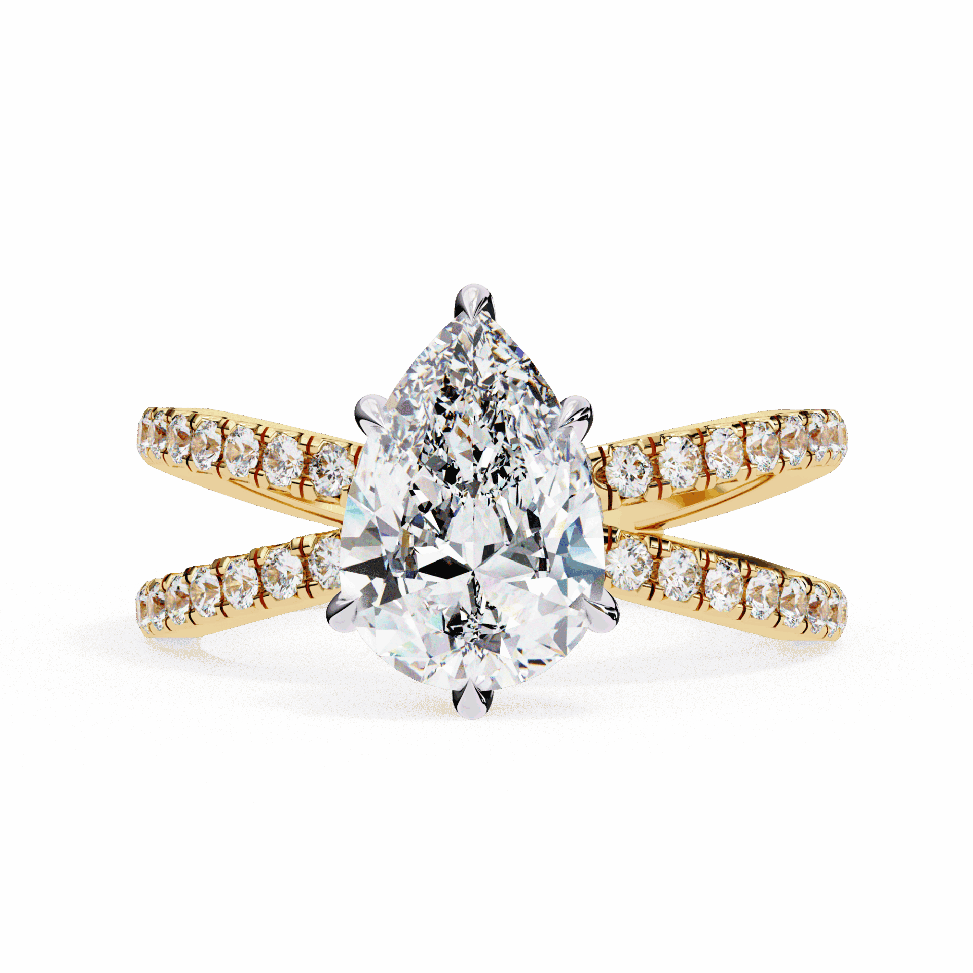 1.75 Carat Pear Endless Promise Solitaire Ring in Moissanite | House of Estara