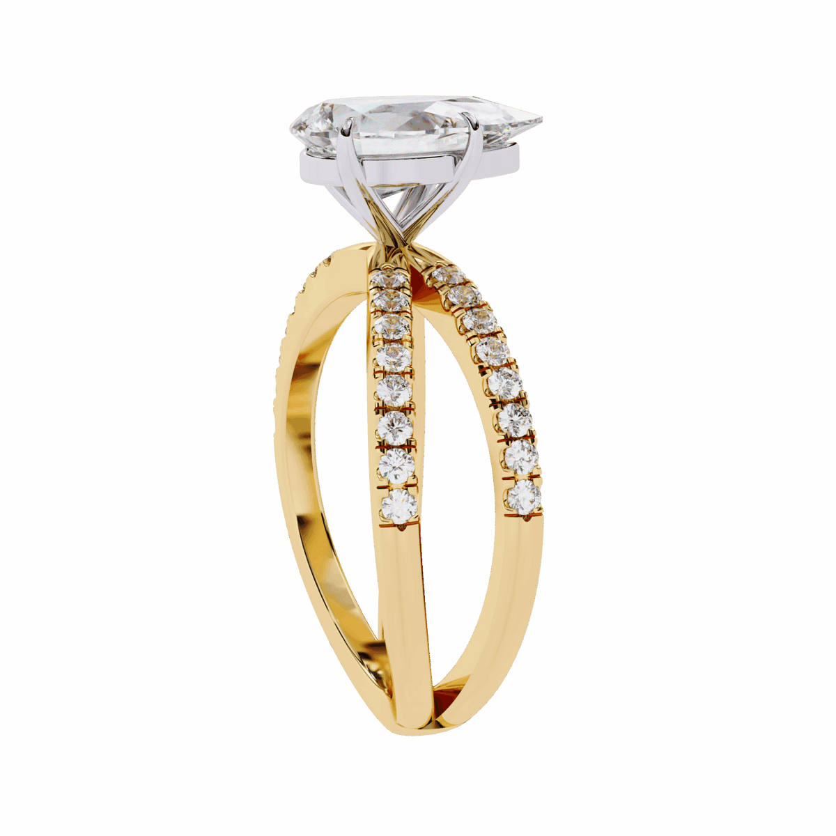 1.75 Carat Pear Endless Promise Solitaire Ring in Moissanite | House of Estara