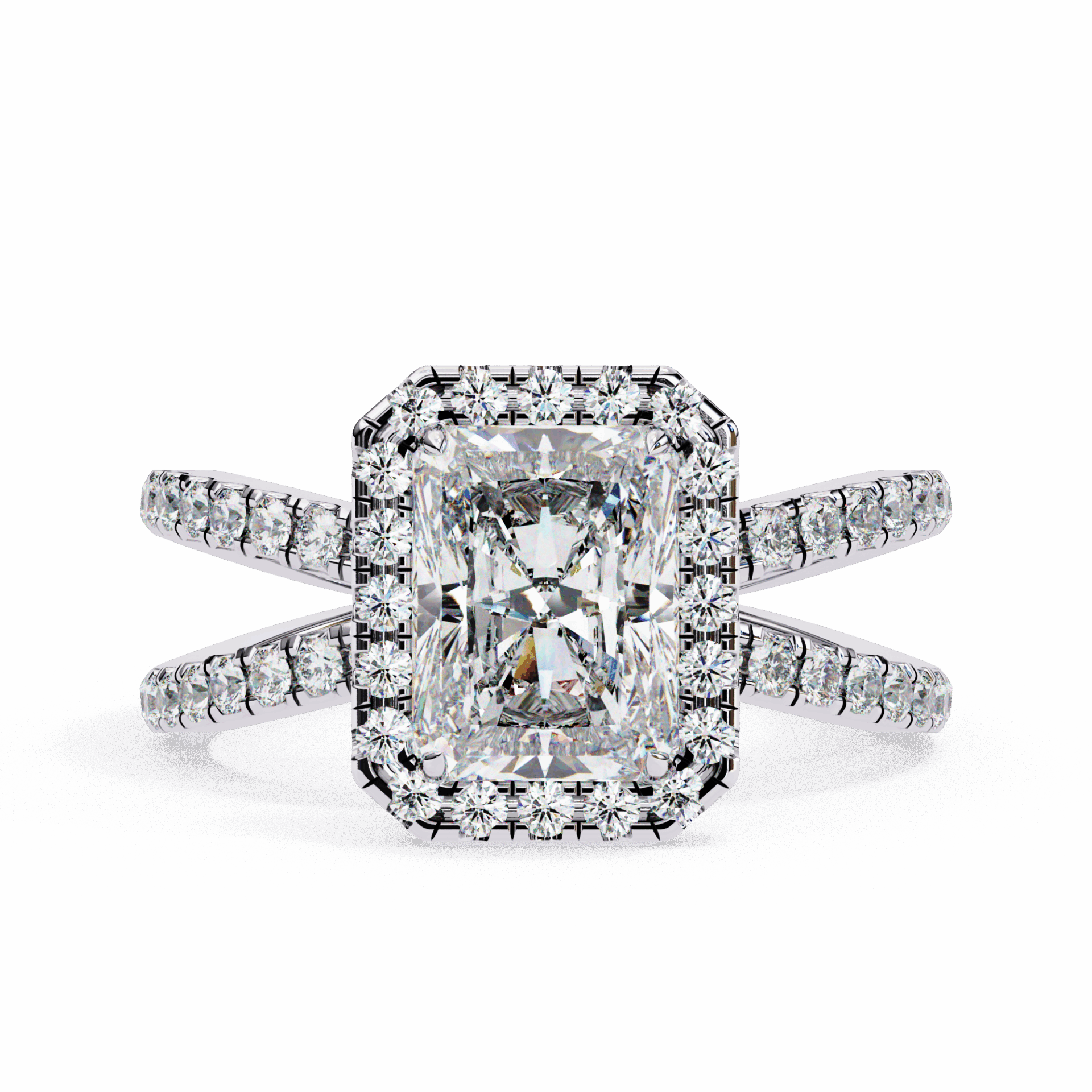 2.5 Carat Radiant Signature Solitaire Ring in Moissanite | House of Estara