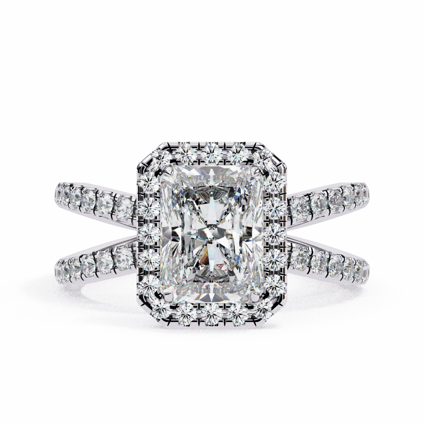 2.5 Carat Radiant Signature Solitaire Ring in Moissanite | House of Estara