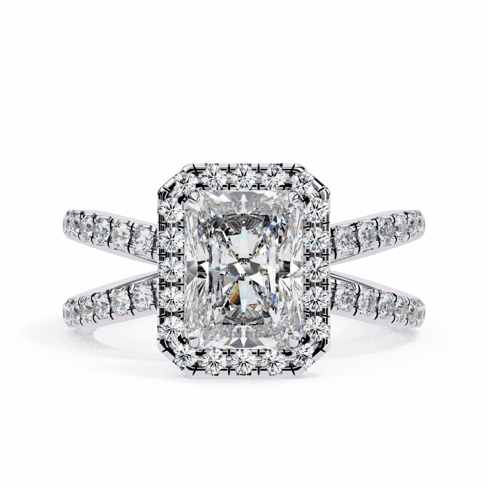Signature Halo Engagement Ring, Design Your Own