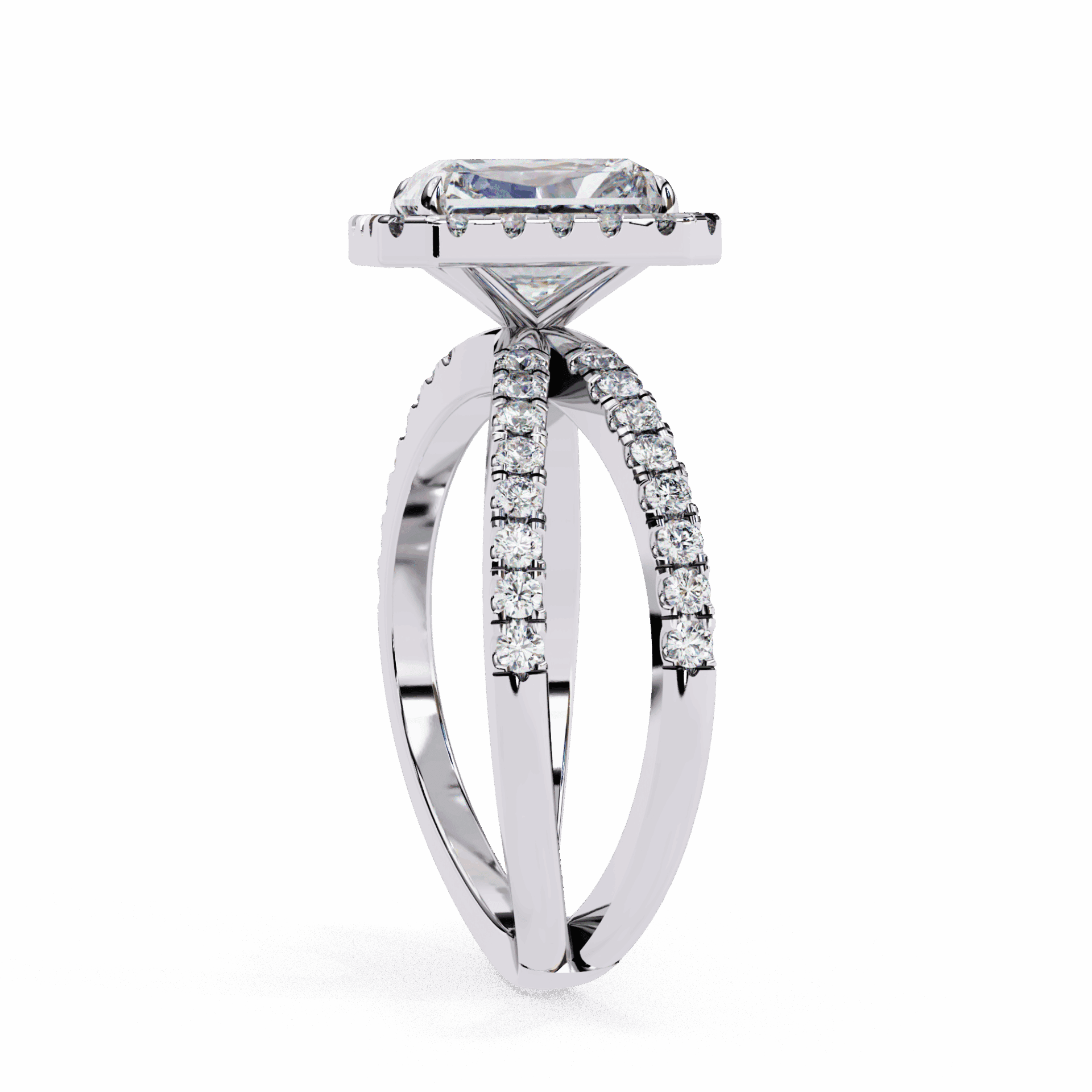 2.5 Carat Radiant Signature Solitaire Ring in Moissanite | House of Estara