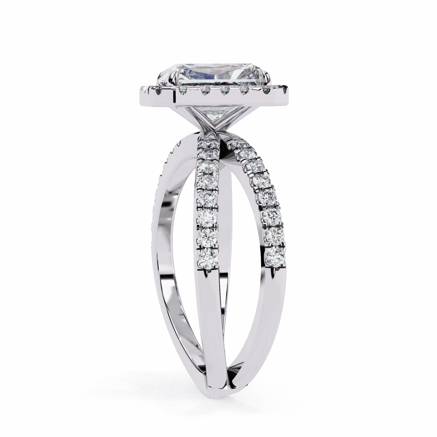 2.5 Carat Radiant Signature Solitaire Ring in Moissanite | House of Estara