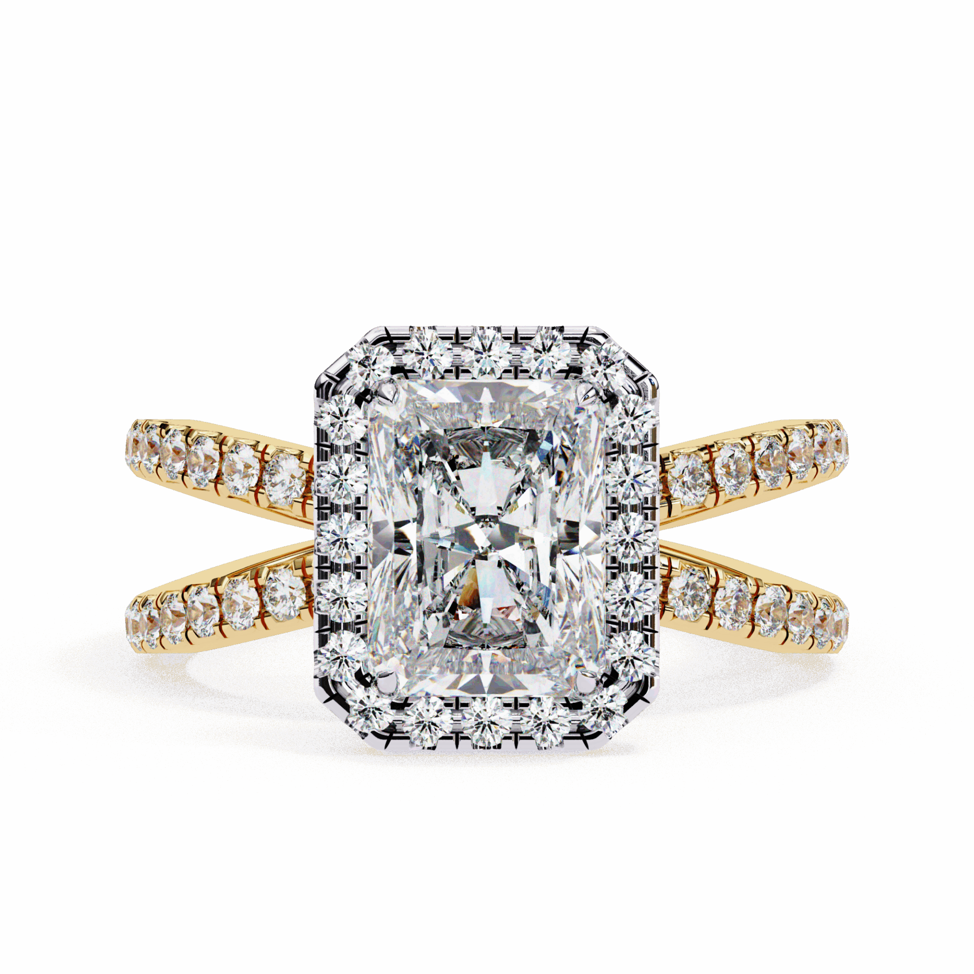 2.5 Carat Radiant Signature Solitaire Ring in Moissanite | House of Estara