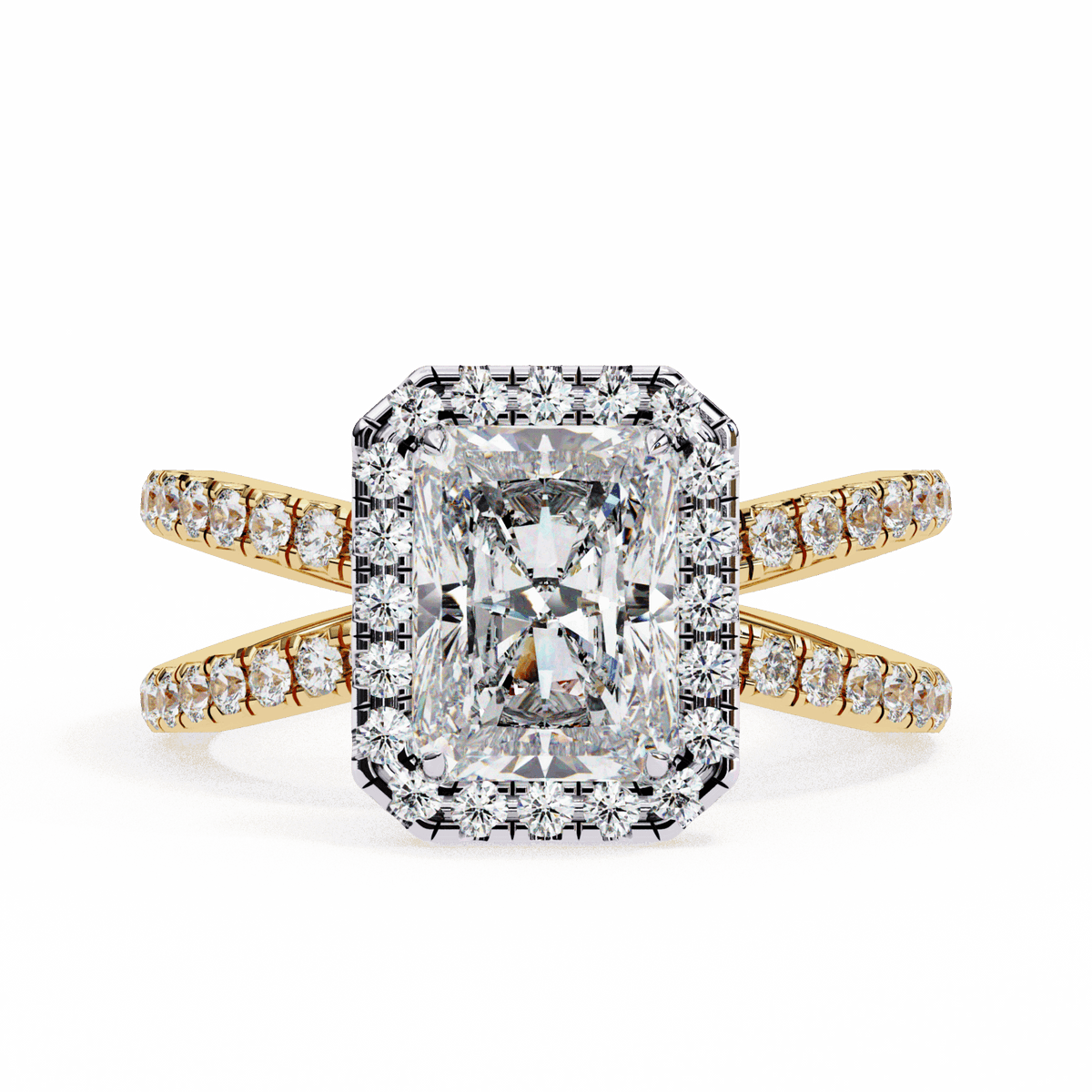2.5 Carat Radiant Signature Solitaire Ring in Moissanite | House of Estara