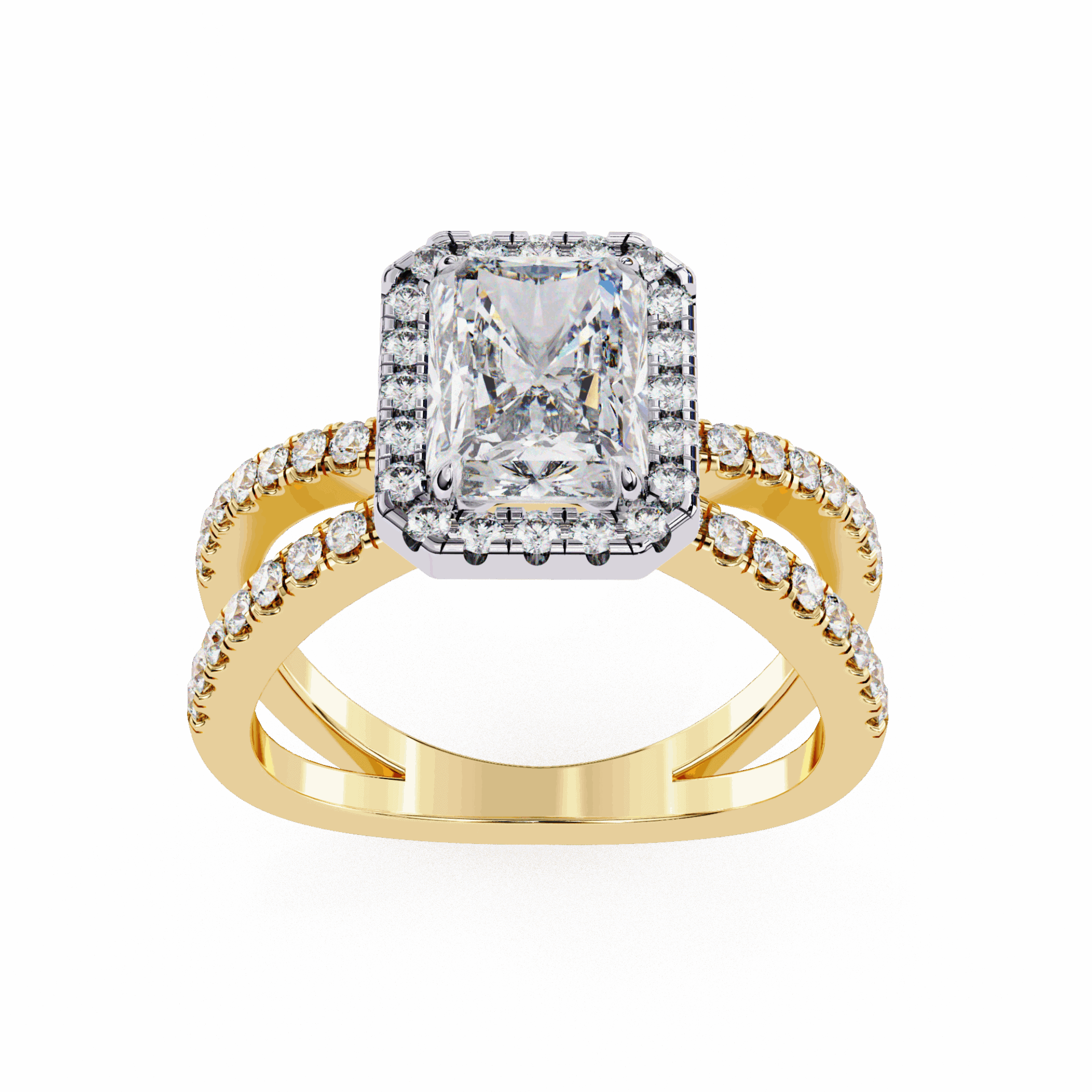 2.5 Carat Radiant Signature Solitaire Ring in Moissanite | House of Estara