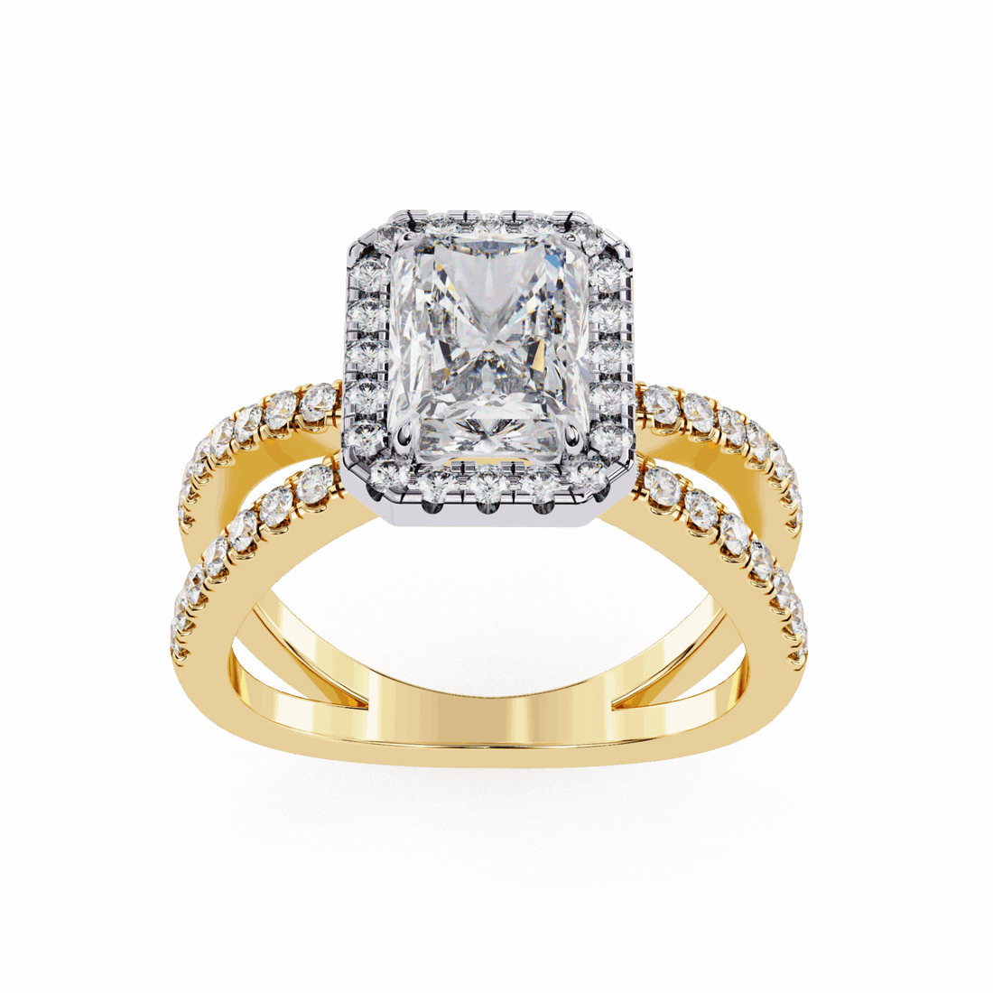 2.5 Carat Radiant Signature Solitaire Ring in Moissanite | House of Estara