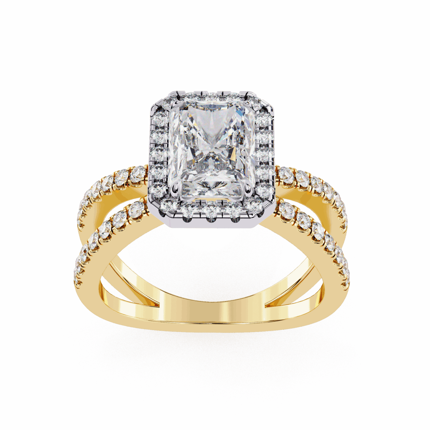 2.5 Carat Radiant Signature Solitaire Ring in Moissanite | House of Estara