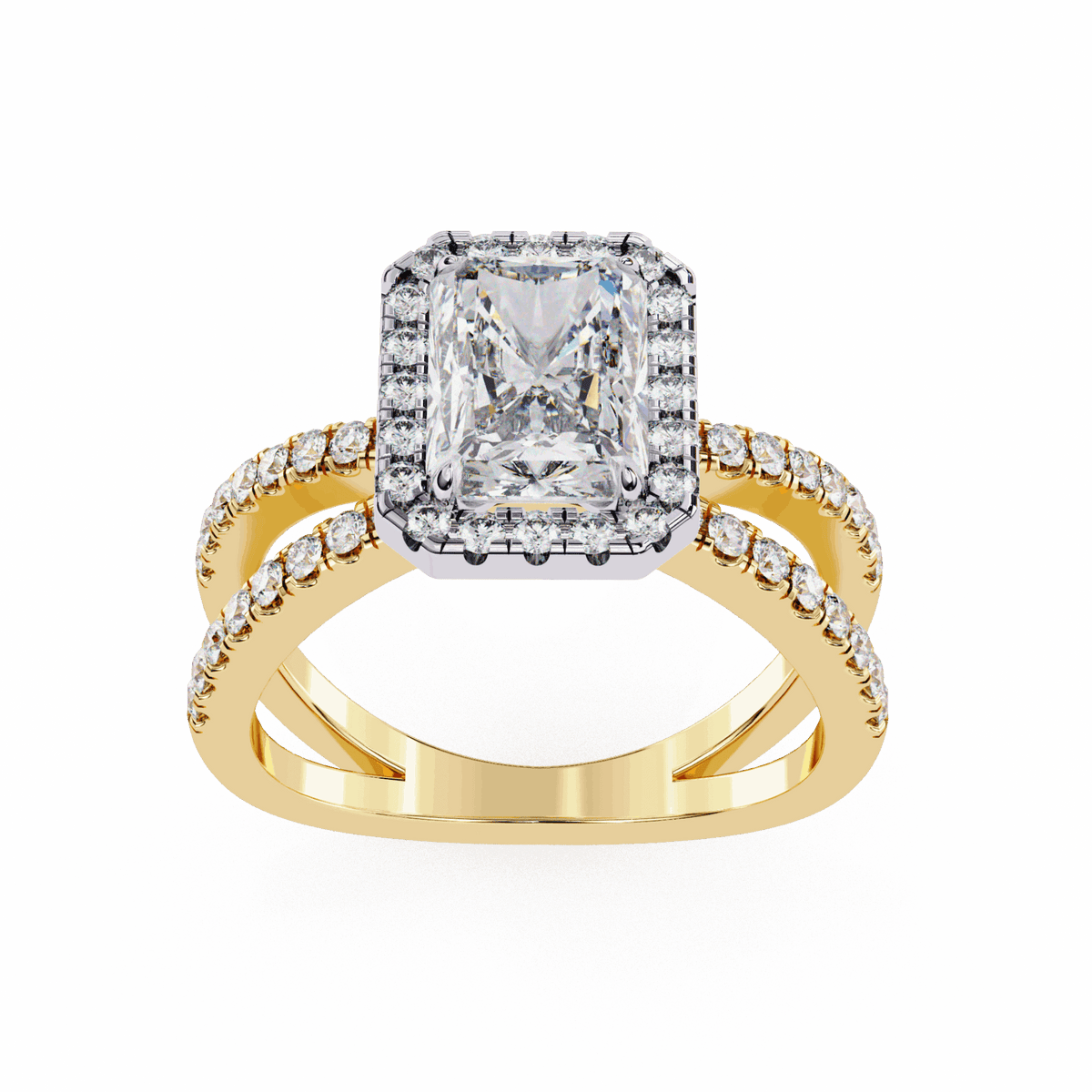 2.5 Carat Radiant Signature Solitaire Ring in Moissanite | House of Estara