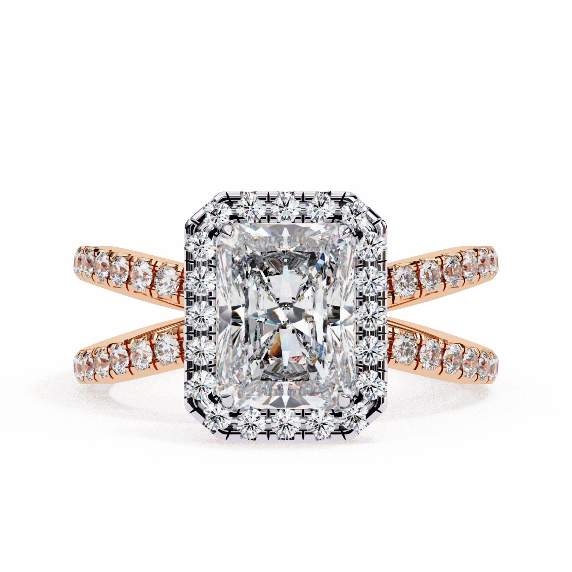 2.5 Carat Radiant Signature Solitaire Ring in Moissanite | House of Estara