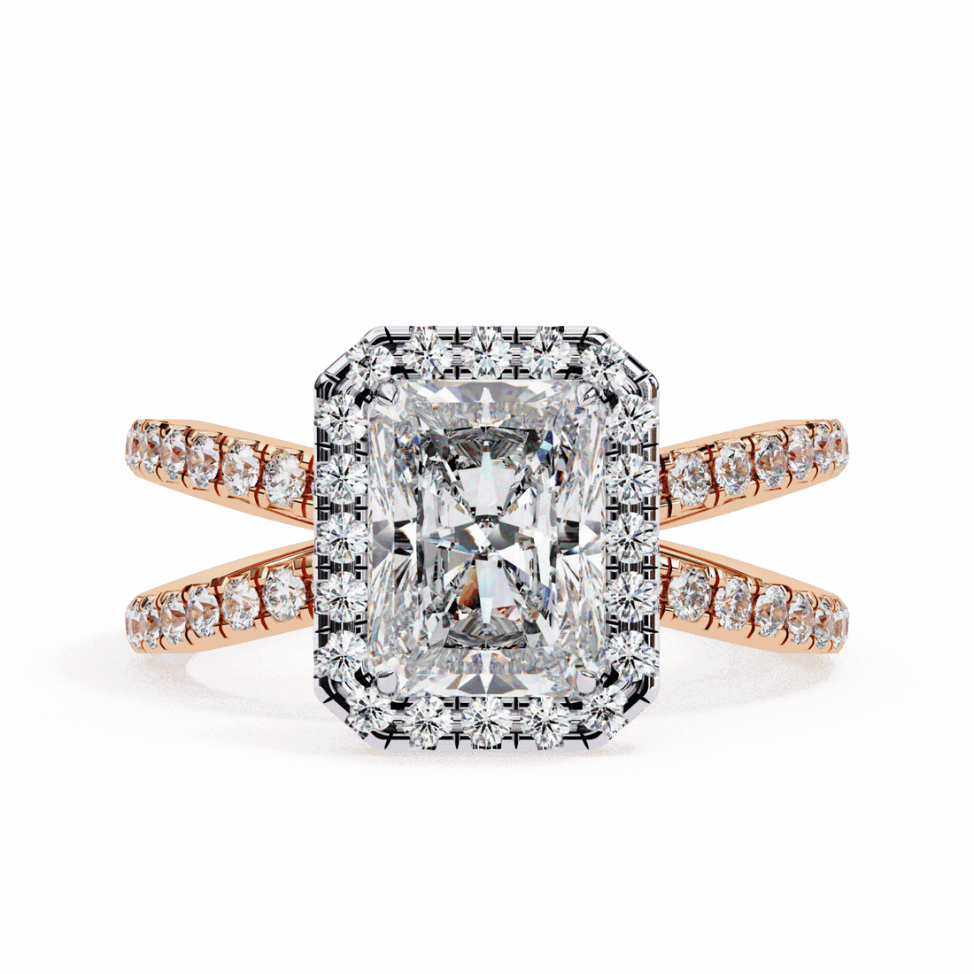 2.5 Carat Radiant Signature Solitaire Ring in Moissanite | House of Estara
