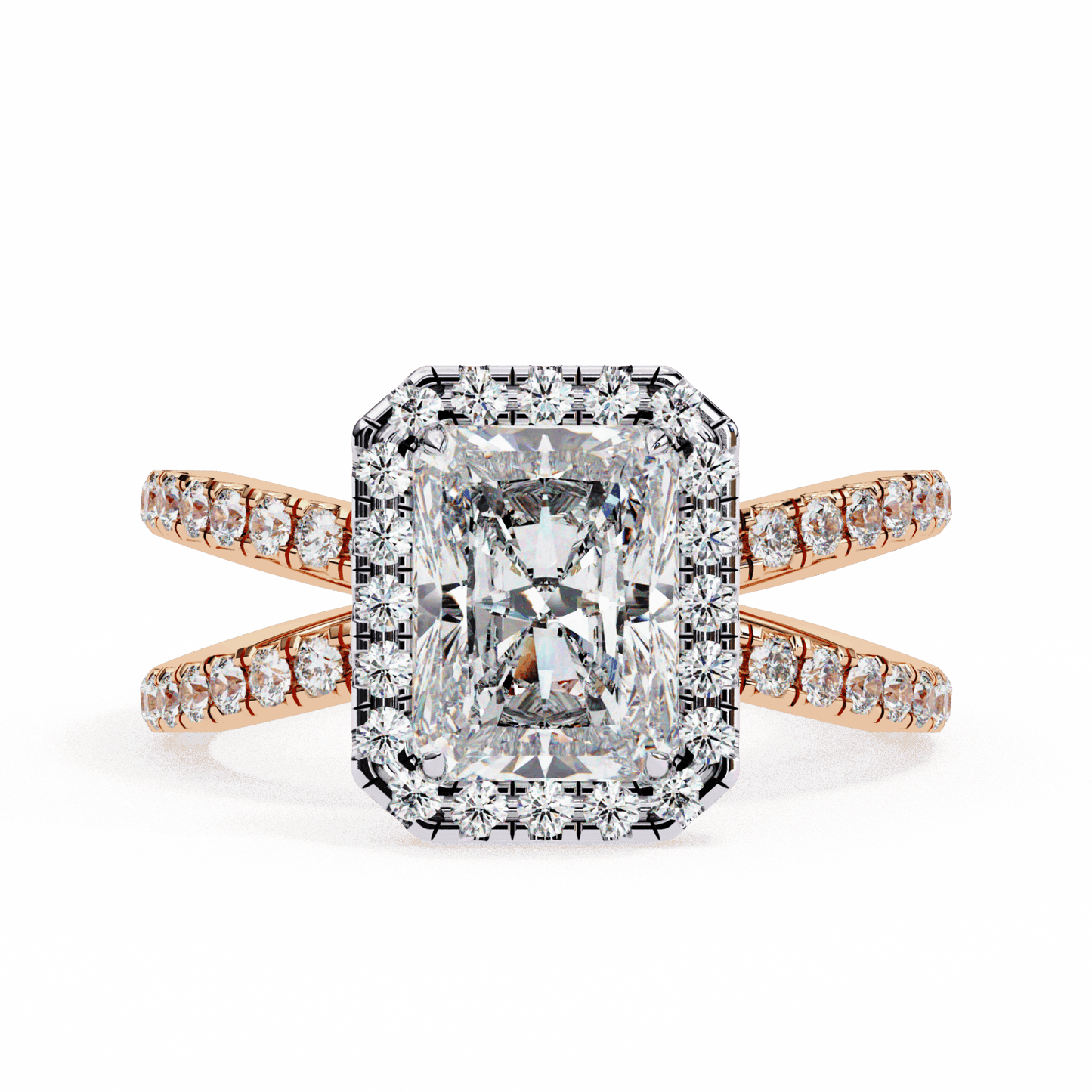 2.5 Carat Radiant Signature Solitaire Ring in Moissanite | House of Estara