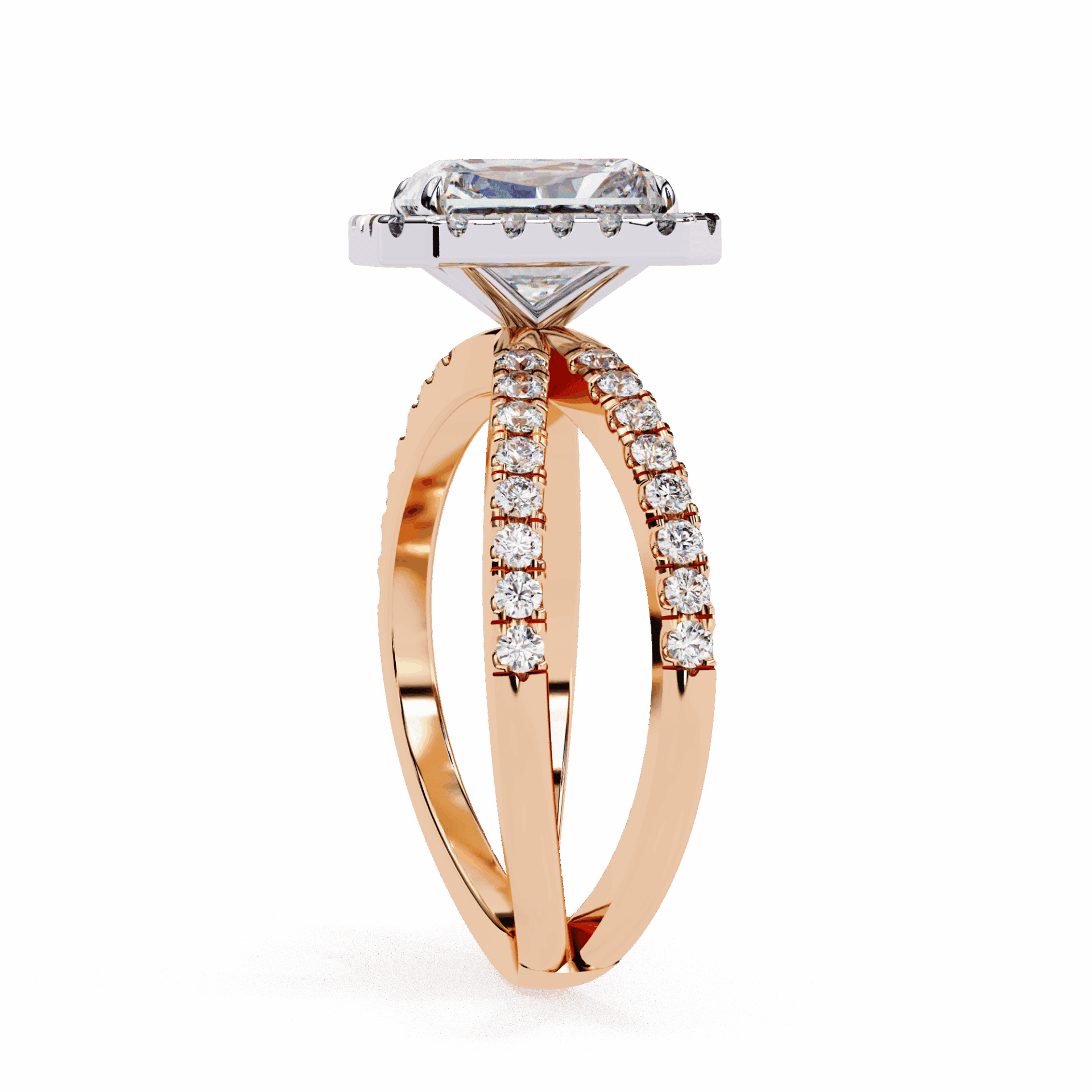 2.5 Carat Radiant Signature Solitaire Ring in Moissanite | House of Estara