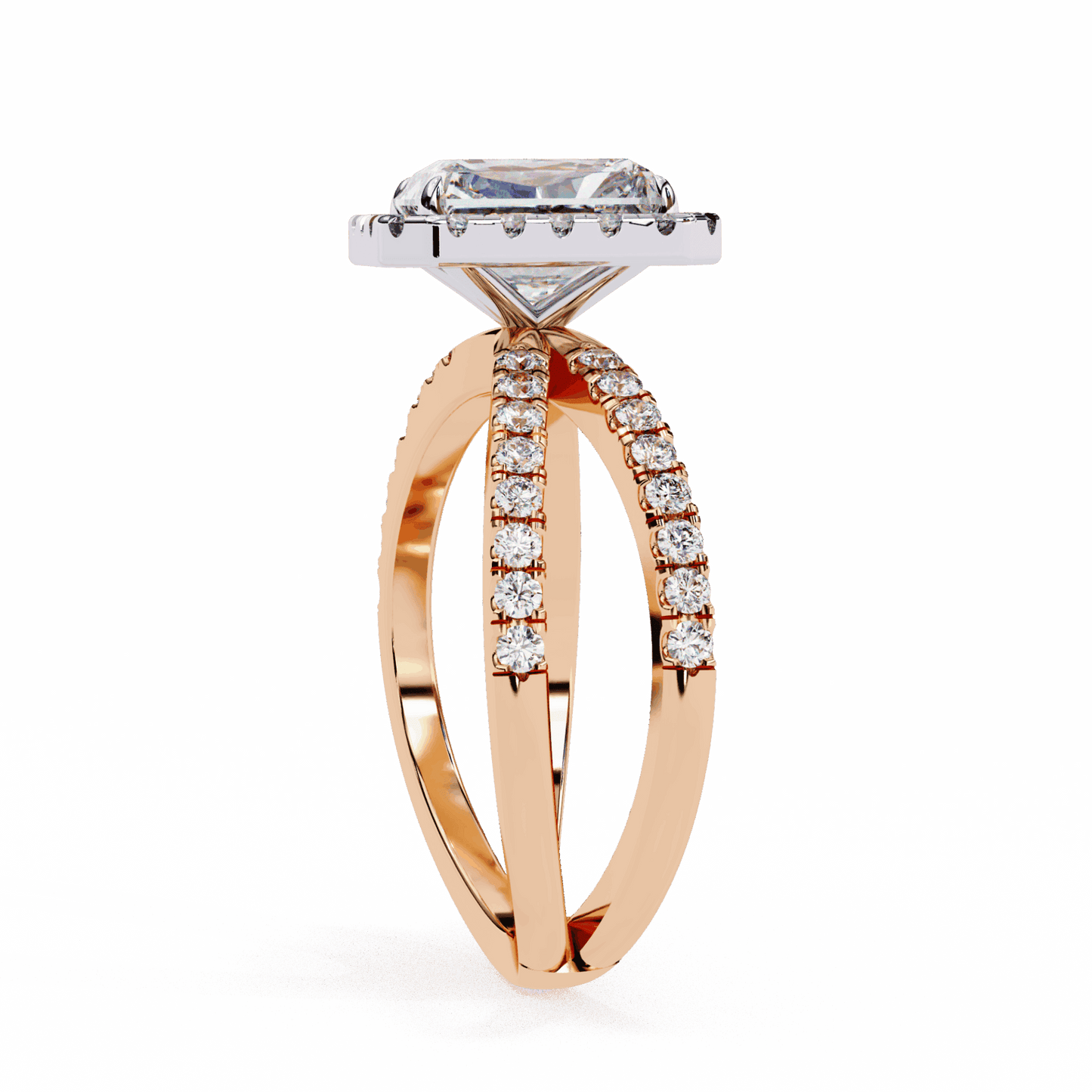 2.5 Carat Radiant Signature Solitaire Ring in Moissanite | House of Estara