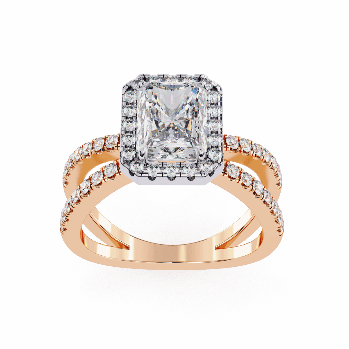 2.5 Carat Radiant Signature Solitaire Ring in Moissanite | House of Estara