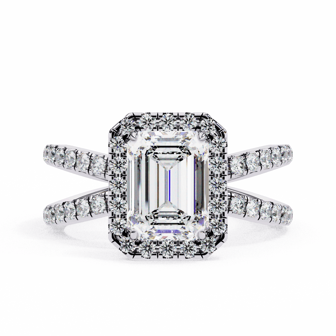 2.25 Carat Emerald Signature Solitaire Ring in Moissanite | House of Estara