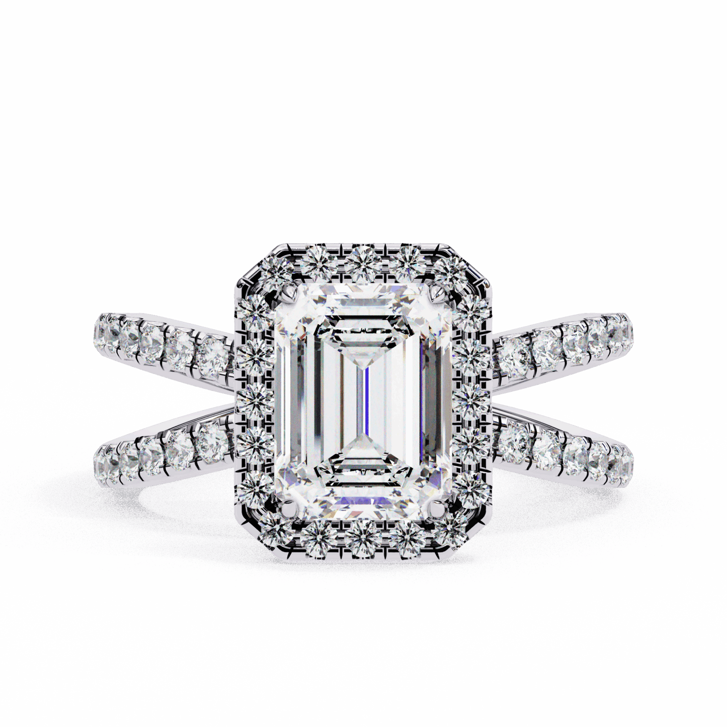 2.25 Carat Emerald Signature Solitaire Ring in Moissanite | House of Estara