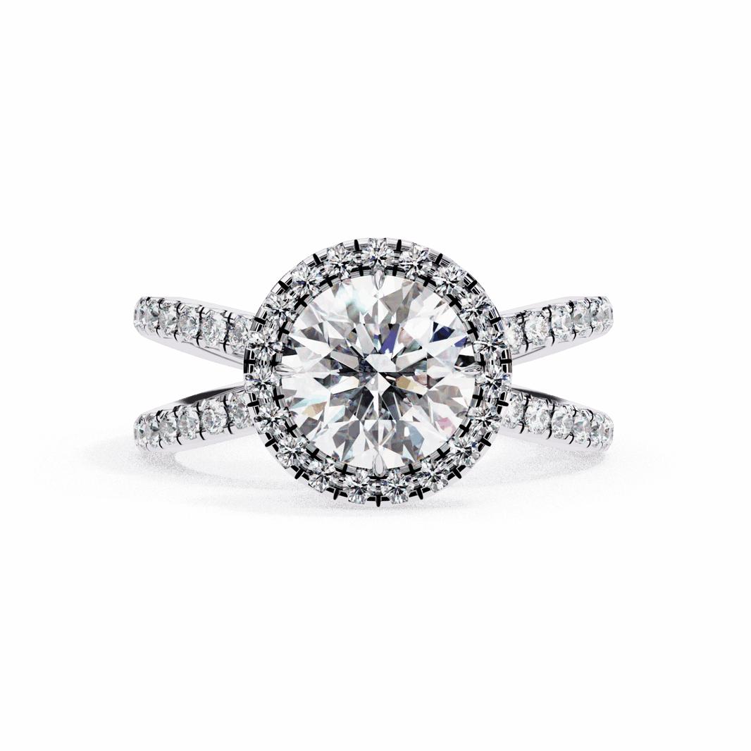 2 Carat Round Signature Solitaire Ring in Moissanite | House of Estara