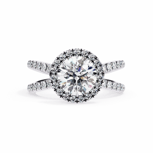 2 Carat Round Signature Solitaire Ring in Moissanite | House of Estara